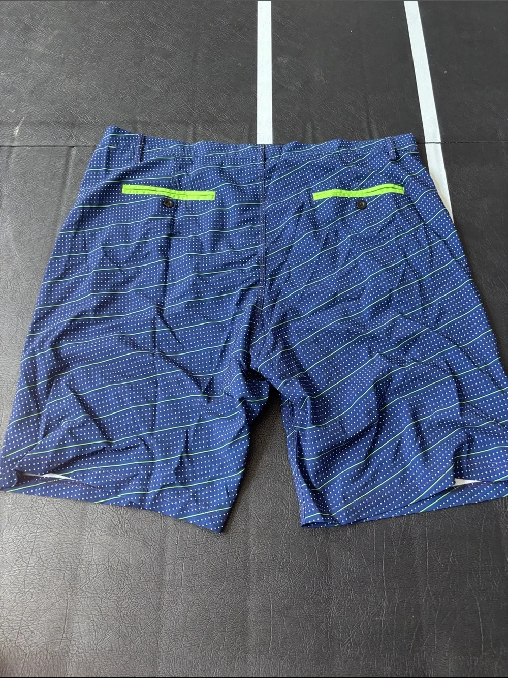 Seahawks Navy & Neon Green Men's Golf Shorts